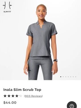 FIGS Inala Slim Scrub Top — Gray